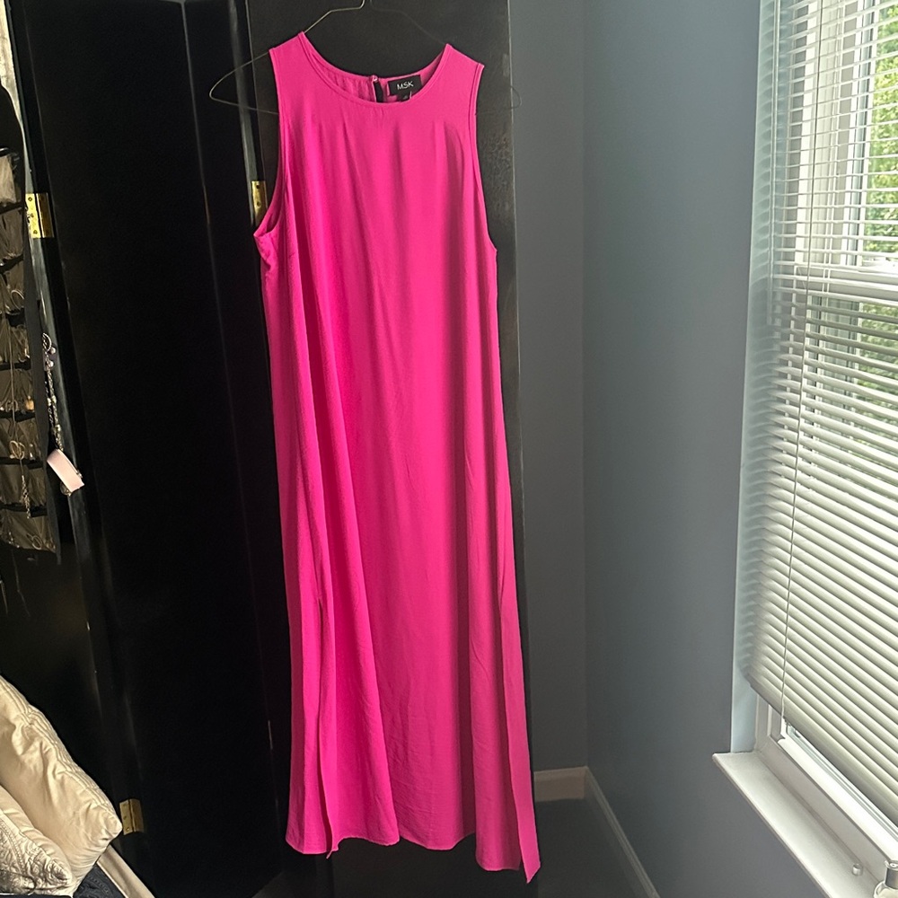 MSK Bright Pink Sleeveless Maxi Dress